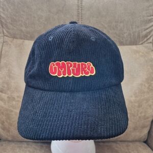 Empyre Hat Cap Strap Back Black Corduroy Embroidered Patch Streetwear Mens